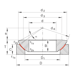 推力關(guān)節(jié)軸承 GE40-AW, 根據(jù) DIN ISO 12 240-3 標(biāo)準(zhǔn)，免維護(hù)