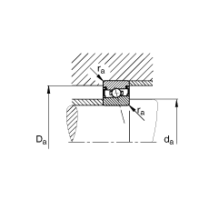 主軸軸承 HSS71914-C-T-P4S, 調(diào)節(jié)，成對安裝，接觸角 α = 15°，兩側(cè)唇密封，非接觸，加嚴(yán)公差