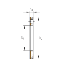 推力墊圈 EGW48-E40-B, 推力墊圈，免維護(hù)，帶銅襯