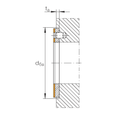 推力墊圈 EGW48-E40-B, 推力墊圈，免維護(hù)，帶銅襯