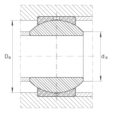 關(guān)節(jié)軸承 GE20-PB, 根據(jù) DIN ISO 12 240-1 標(biāo)準(zhǔn)，尺寸系列 K，需維護(hù)