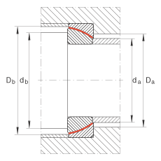 角接觸關(guān)節(jié)軸承 GE60-SW, 根據(jù) DIN ISO 12 240-2 標(biāo)準(zhǔn)，免維護(hù)