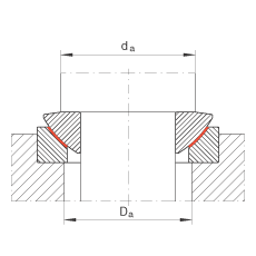 推力關(guān)節(jié)軸承 GE40-AW, 根據(jù) DIN ISO 12 240-3 標(biāo)準(zhǔn)，免維護(hù)